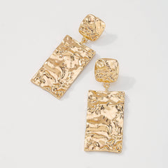 Alloy Pleated Elegant Earrings - Premium Jewellery from Bless Charm - Just $20.50! Shop now at Bless Charm