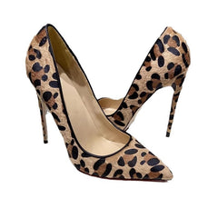 Suede Leopard Print High Heels For Women - Premium Bags from Bless Charm - Just $159.66! Shop now at Bless Charm
