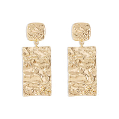 Alloy Pleated Elegant Earrings - Premium Jewellery from Bless Charm - Just $20.50! Shop now at Bless Charm