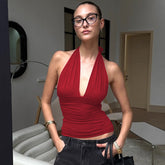 V-neck Slim Top - Bless Charm