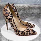 Suede Leopard Print High Heels For Women - Premium Bags from Bless Charm - Just $159.66! Shop now at Bless Charm