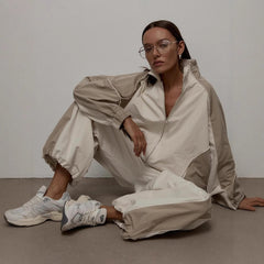 Drawstring Sports Jacket Trousers Suit Women - Bless Charm