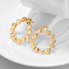 Gold Circle Earrings - Bless Charm