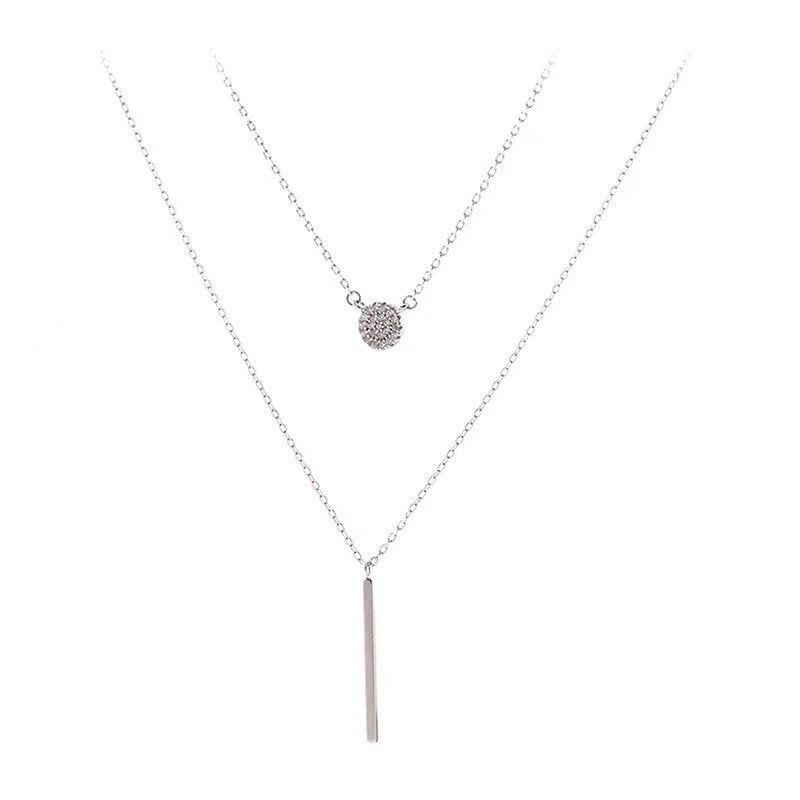 White Gold Double Chain Necklaces