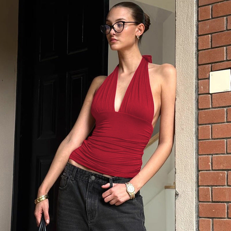 V-neck Slim Top - Bless Charm