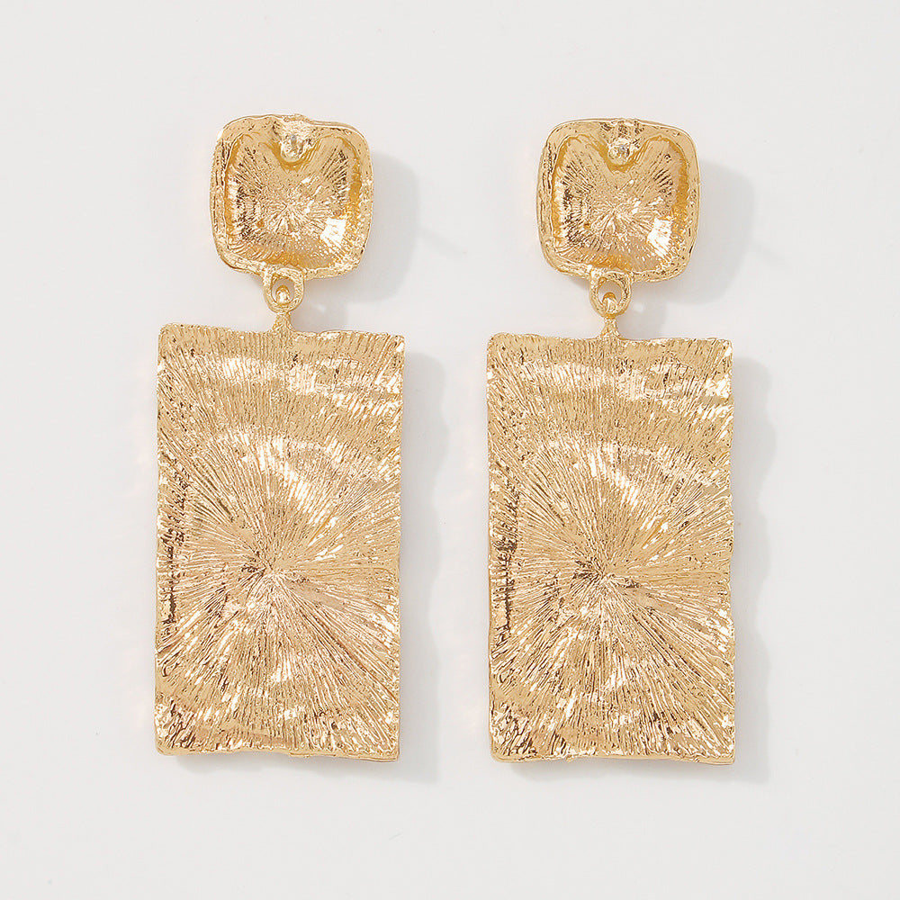 Alloy Pleated Elegant Earrings - Premium Jewellery from Bless Charm - Just $20.50! Shop now at Bless Charm