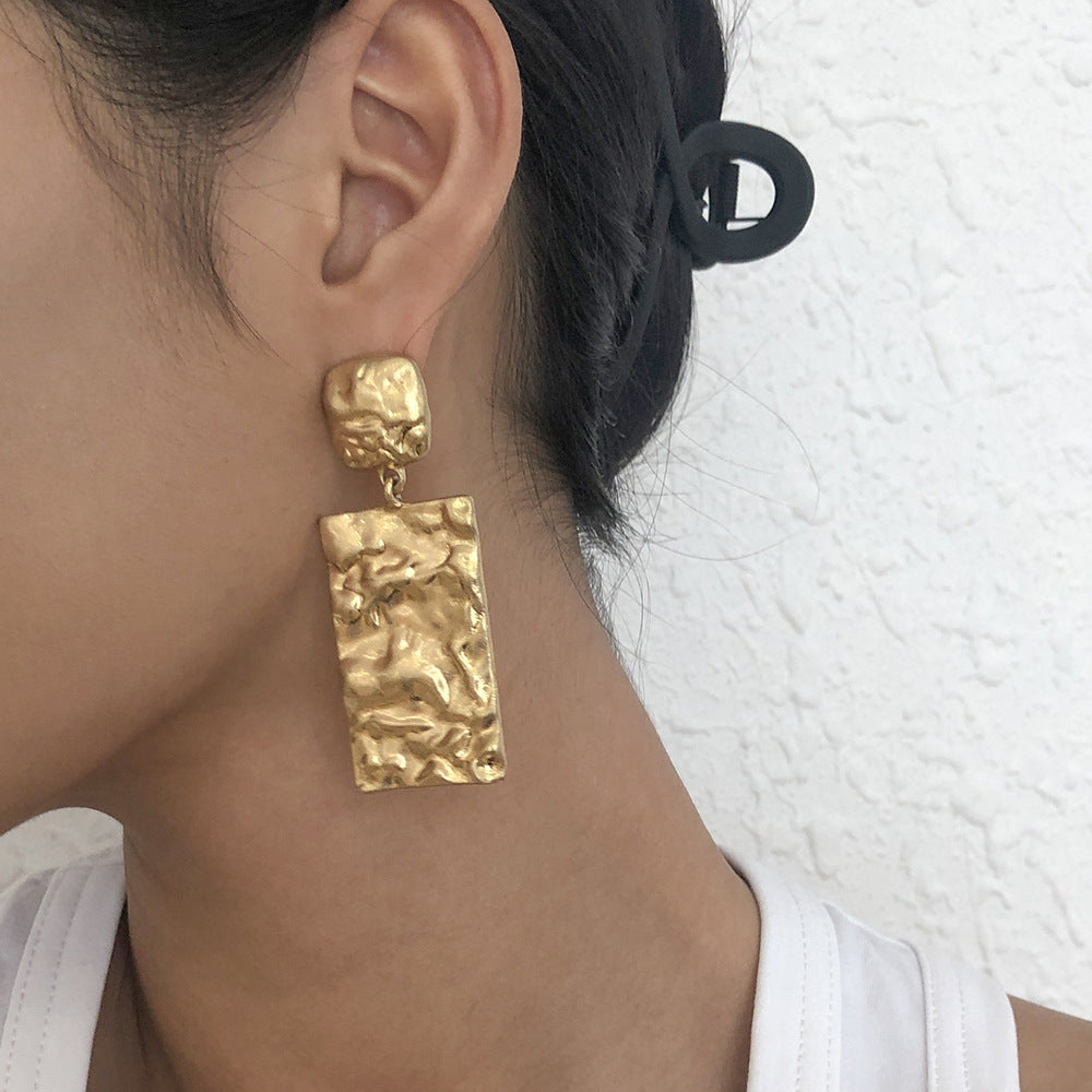 Alloy Pleated Elegant Earrings - Premium Jewellery from Bless Charm - Just $20.50! Shop now at Bless Charm