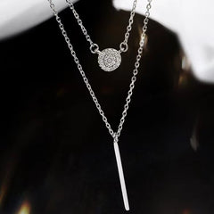 White Gold Double Chain Necklaces