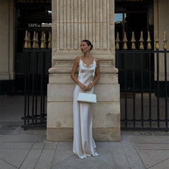 V-neck Satin Dress