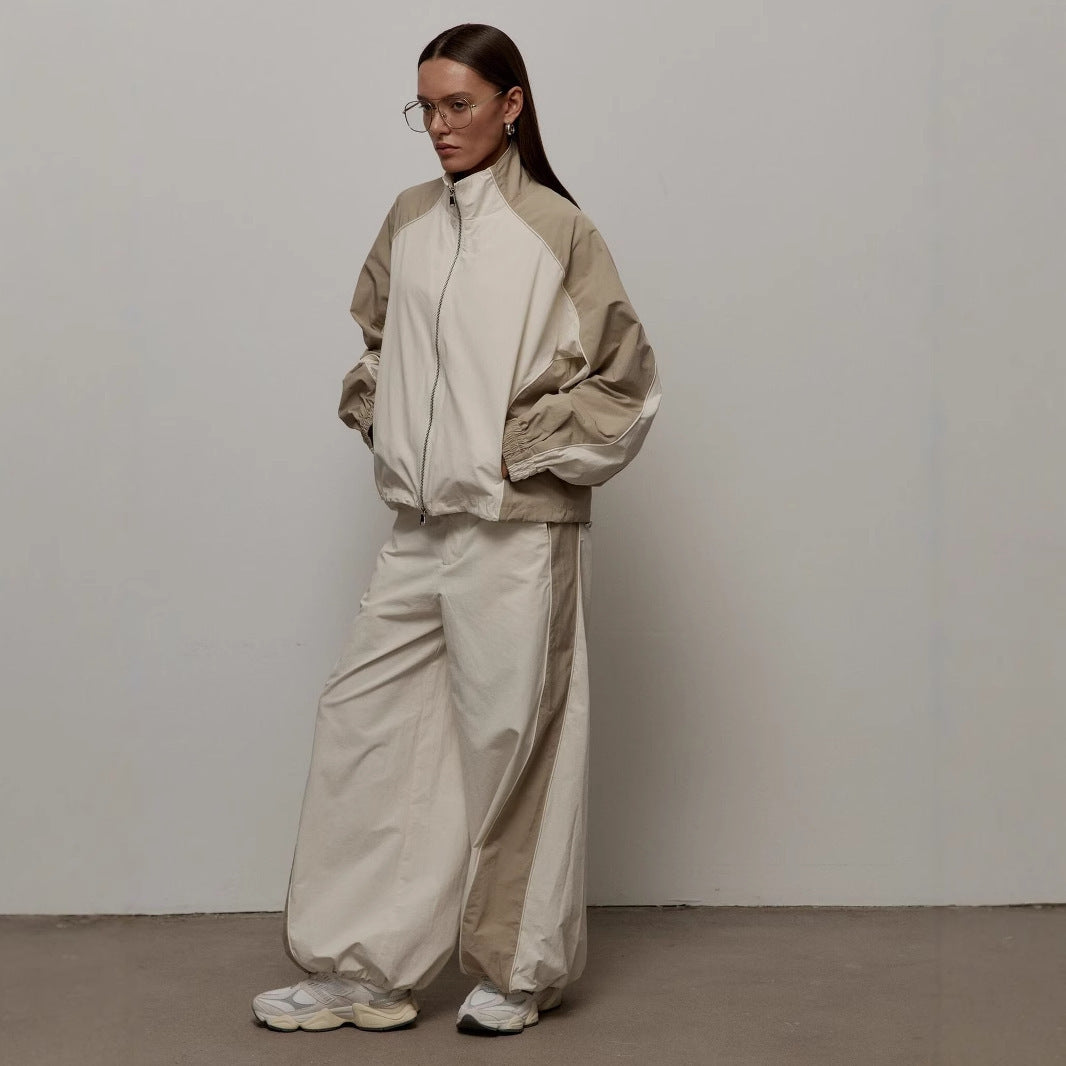 Drawstring Sports Jacket Trousers Suit Women - Bless Charm