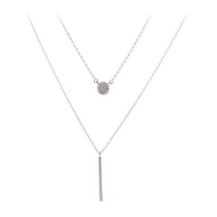White Gold Double Chain Necklaces