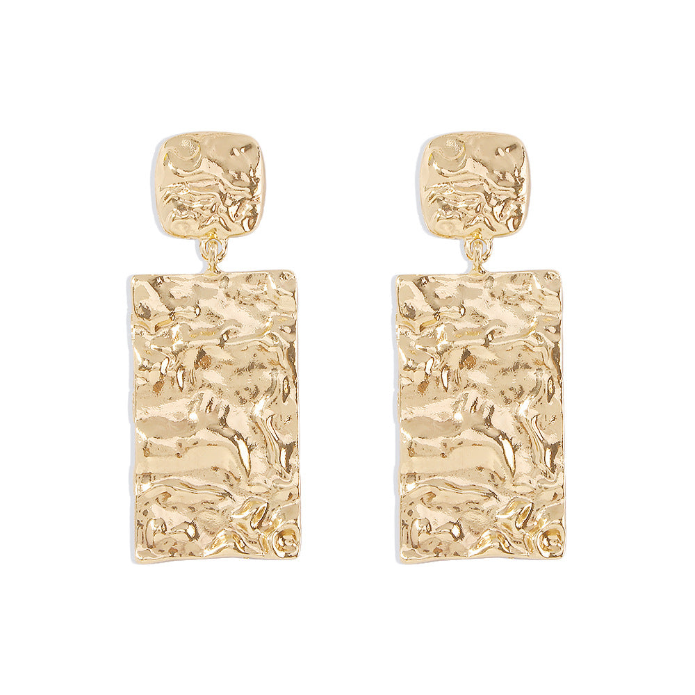 Alloy Pleated Elegant Earrings - Premium Jewellery from Bless Charm - Just $20.50! Shop now at Bless Charm