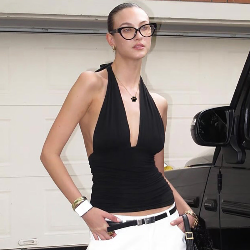 V-neck Slim Top - Bless Charm