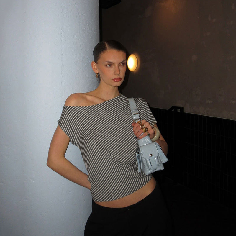 Shoulder-baring shirt - Bless Charm