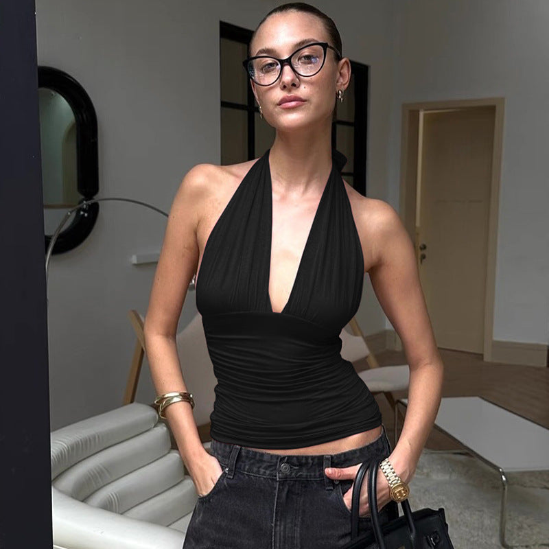 V-neck Slim Top - Bless Charm