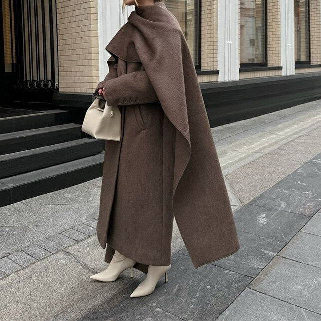 Collar Woolen Coat - Bless Charm