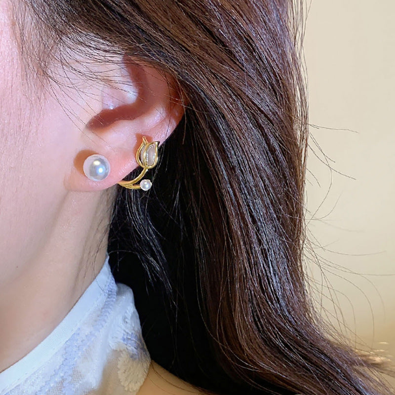 Tulip Stud Earrings - Premium Jewellery from Bless Charm - Just $20.89! Shop now at Bless Charm