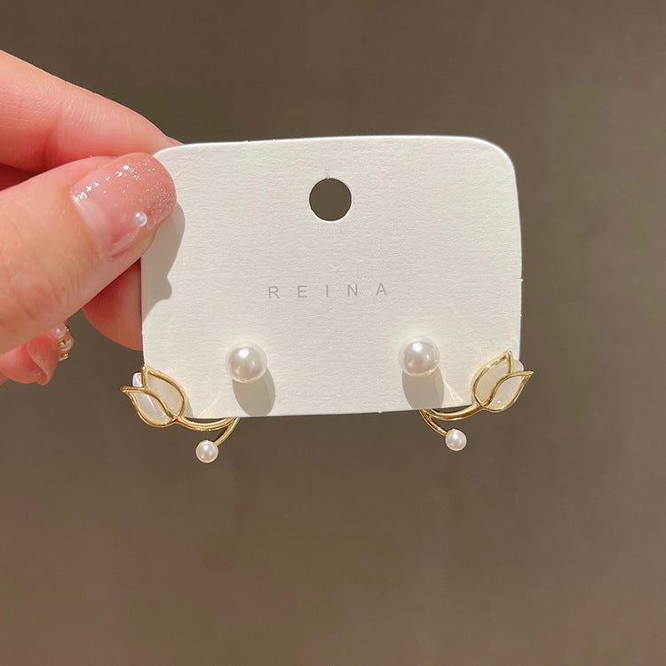 Tulip Stud Earrings - Premium Jewellery from Bless Charm - Just $20.89! Shop now at Bless Charm