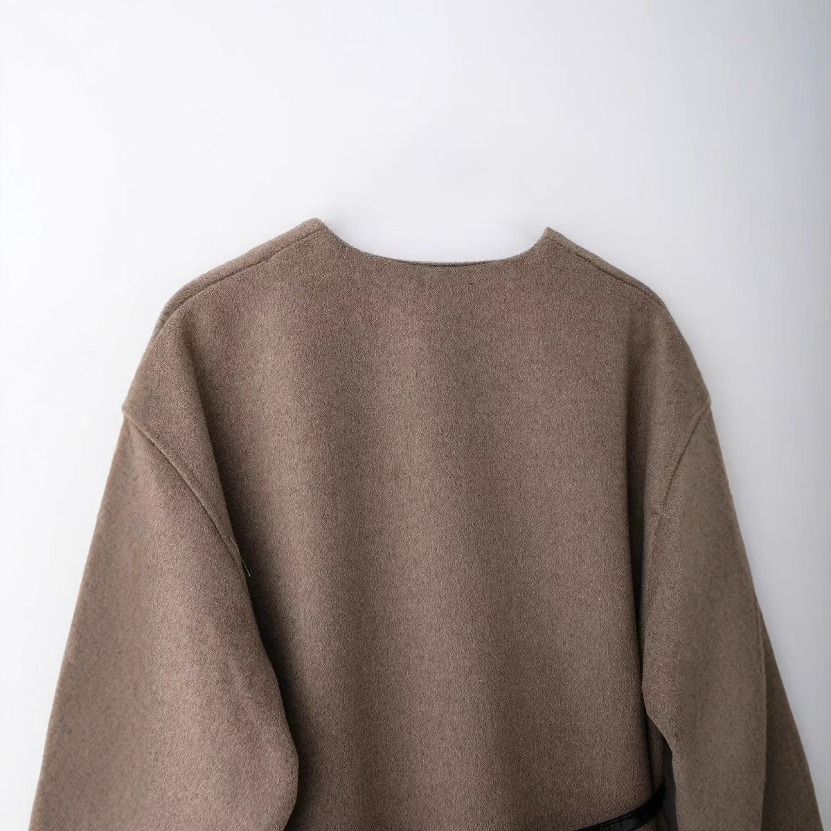 Belt V-neck Coat - Bless Charm