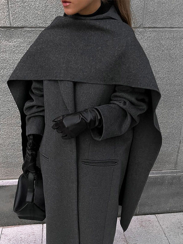 Collar Woolen Coat - Bless Charm