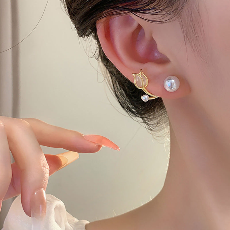 Tulip Stud Earrings - Premium Jewellery from Bless Charm - Just $20.89! Shop now at Bless Charm