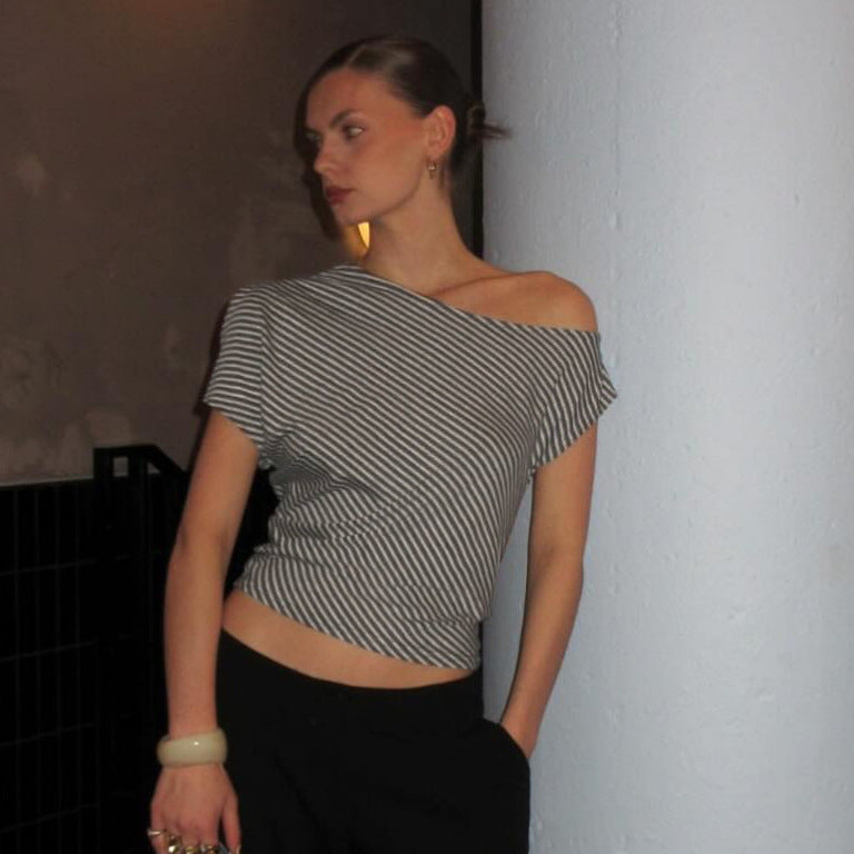 Shoulder-baring shirt - Bless Charm