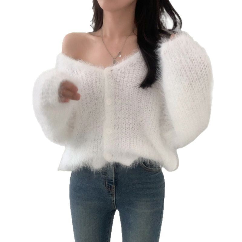 Mink Long-sleeved Knitted Cardigan For Women - Premium Top from Bless Charm - Just $0! Shop now at Bless Charm