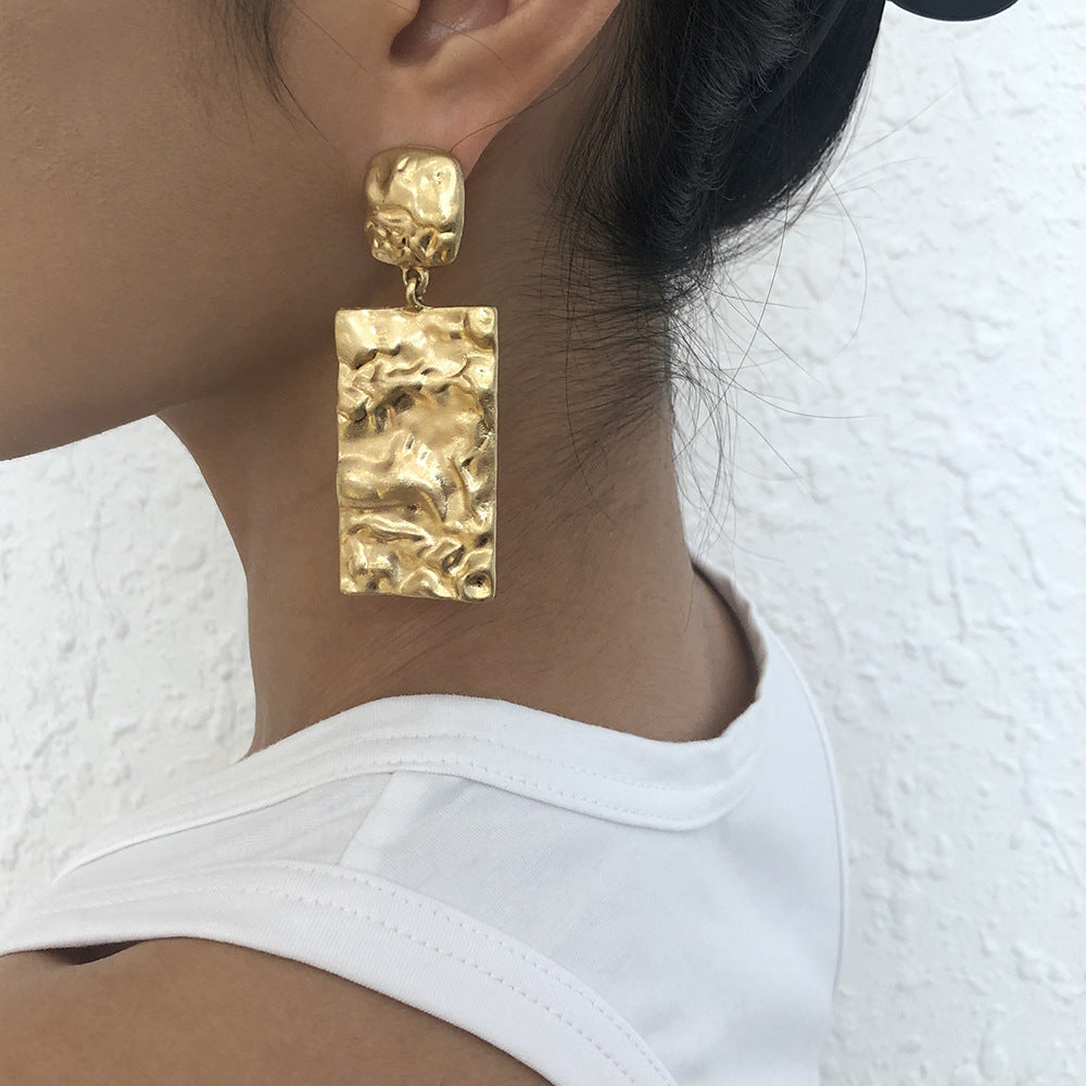 Alloy Pleated Elegant Earrings - Premium Jewellery from Bless Charm - Just $20.50! Shop now at Bless Charm