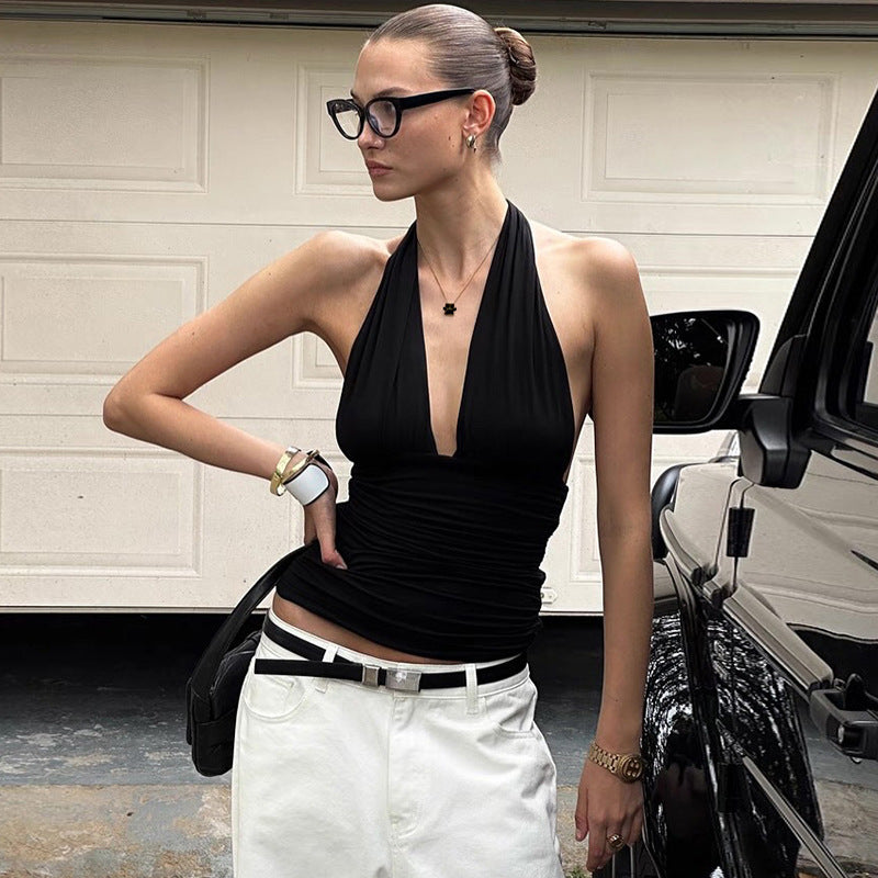 V-neck Slim Top - Bless Charm