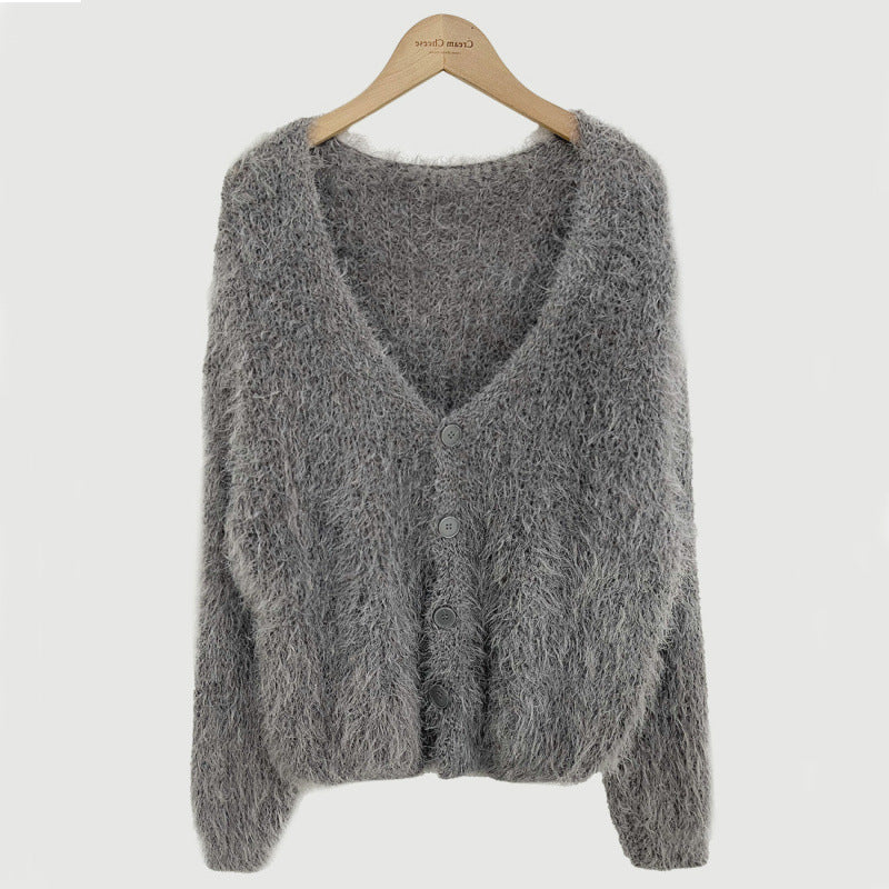 Mink Long-sleeved Knitted Cardigan For Women - Premium Top from Bless Charm - Just $0! Shop now at Bless Charm