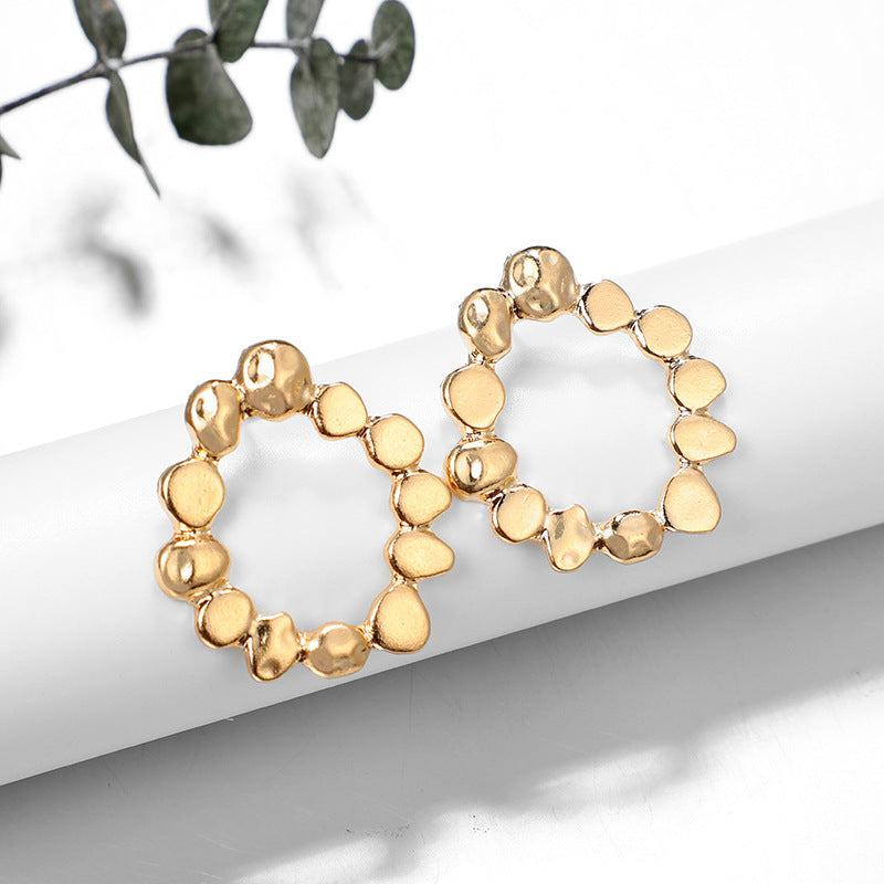 Gold Circle Earrings - Bless Charm