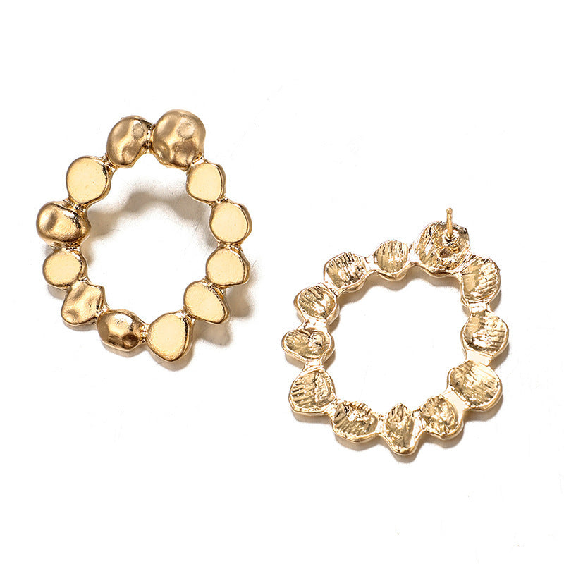 Gold Circle Earrings - Bless Charm